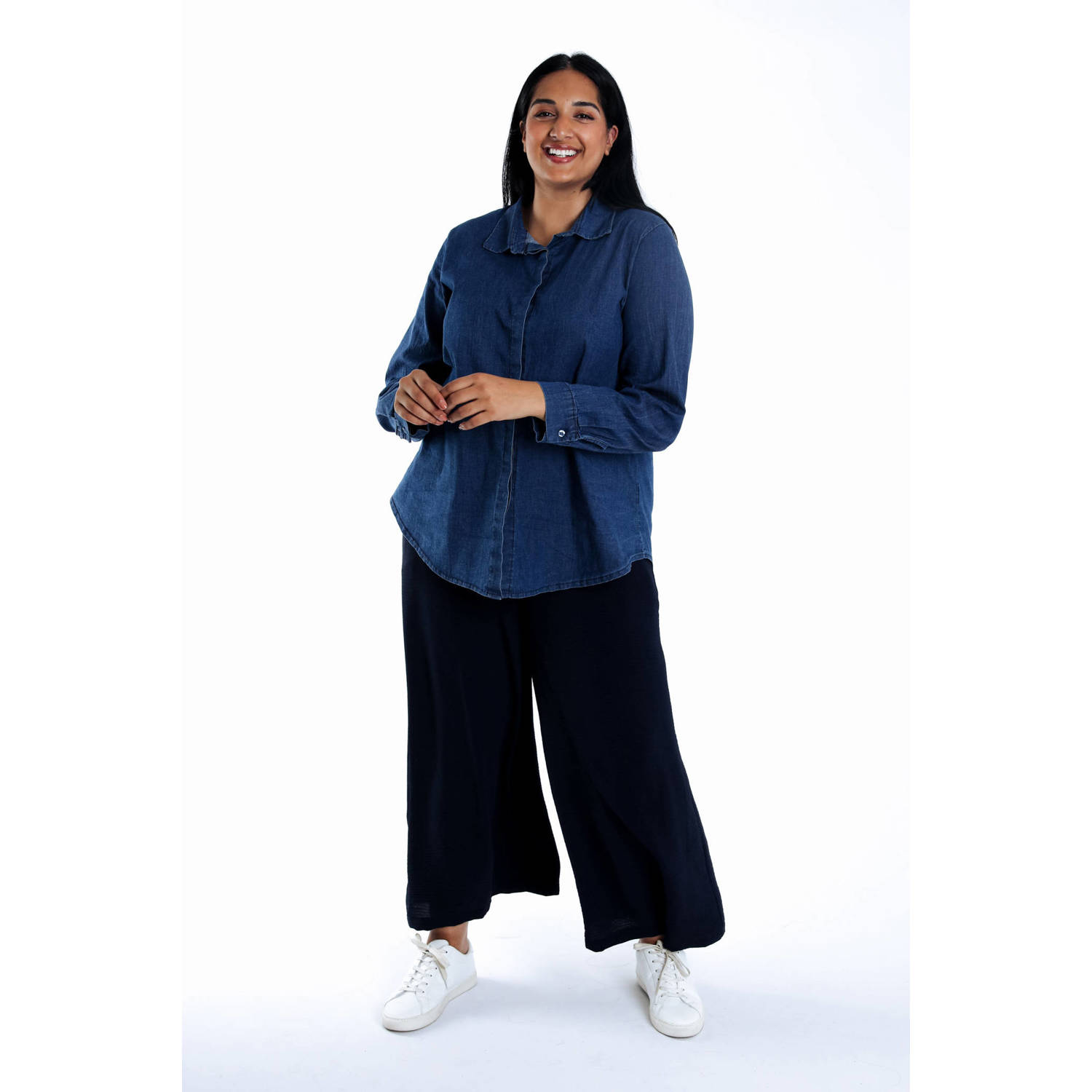 Paprika denim blouse dark blue denim