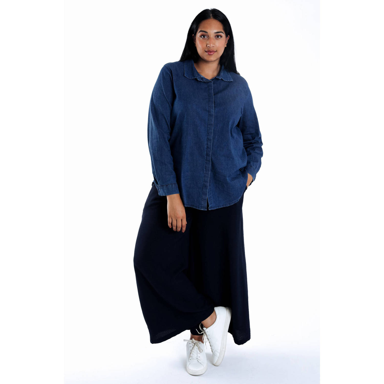 Paprika denim blouse dark blue denim