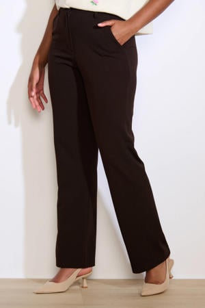 flared regular waist broek bruin