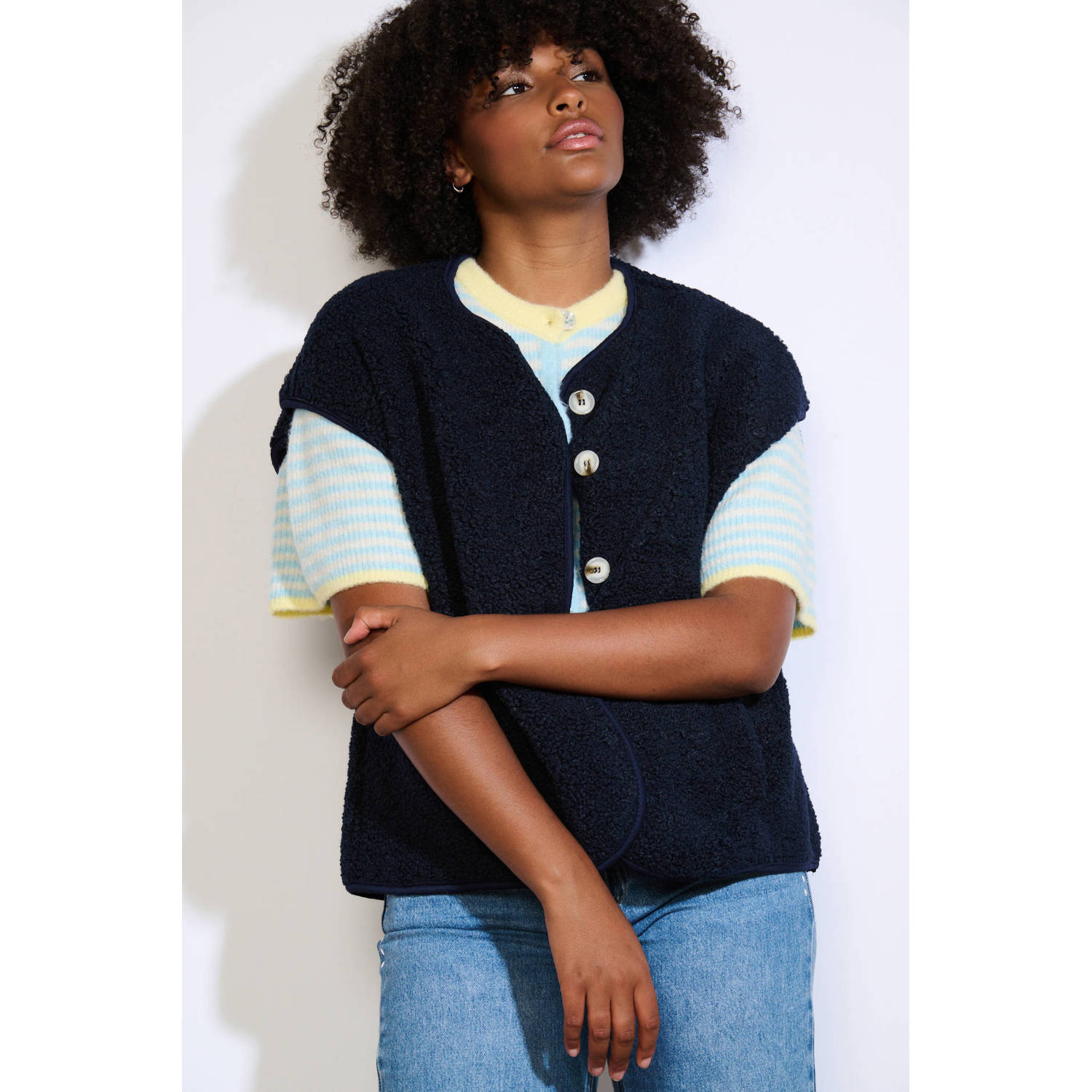 LOLALIZA gilet donkerblauw