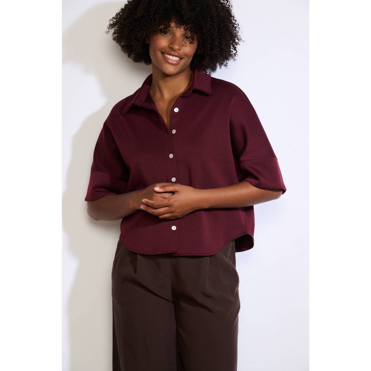 LOLALIZA blouse donkerrood