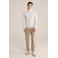WE Fashion coltrui met wol fijn gebreid wit