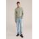 WE Fashion coltrui met wol fijn gebreid groen