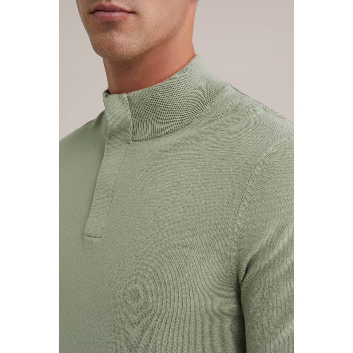 WE Fashion trui fijn gebreid groen