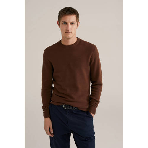 WE Fashion gebreide trui bruin afbeelding