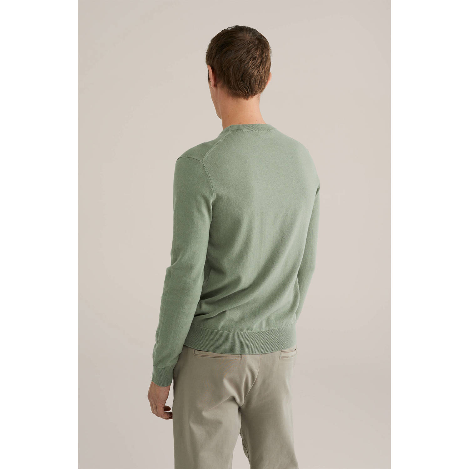 WE Fashion trui fijn gebreid lichtgroen