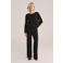 WE Fashion straight regular waist broek zwart