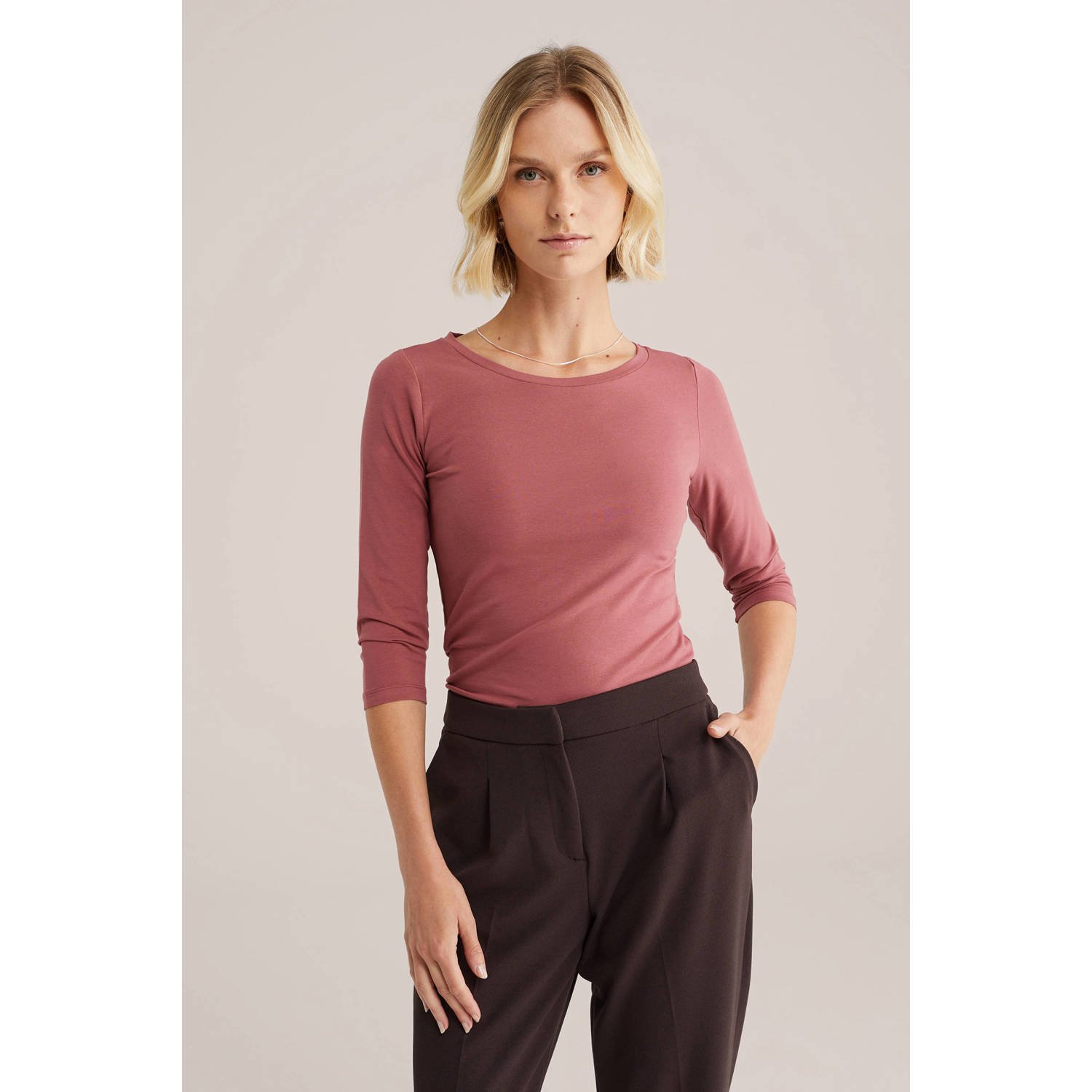 WE Fashion top zalm