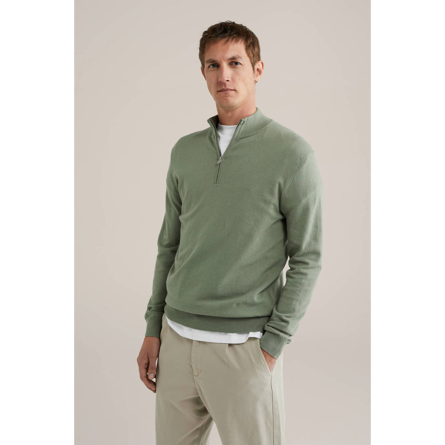 WE Fashion gebreide trui groen
