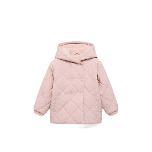 Mango Kids gewatteerde jas herfst lichtroze afbeelding
