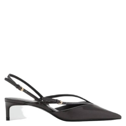 Mango lak slingback pumps donkergrijs afbeelding