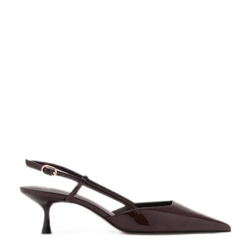 Mango slingback pumps donkerbruin afbeelding