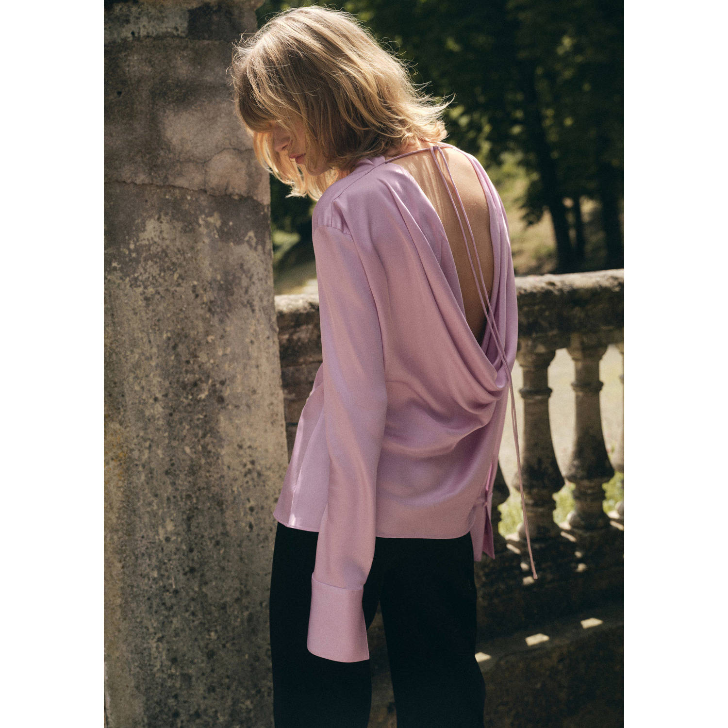 Mango blousetop lichtroze