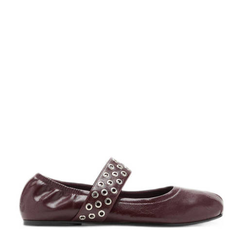 Mango lakleren ballerina's bordeaux afbeelding
