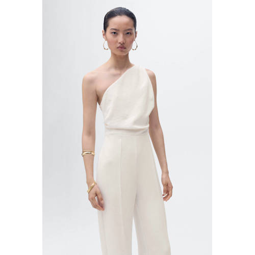 Mango jumpsuit ecru afbeelding