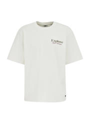 thumbnail: WE Fashion loose T-shirt met backprint wit