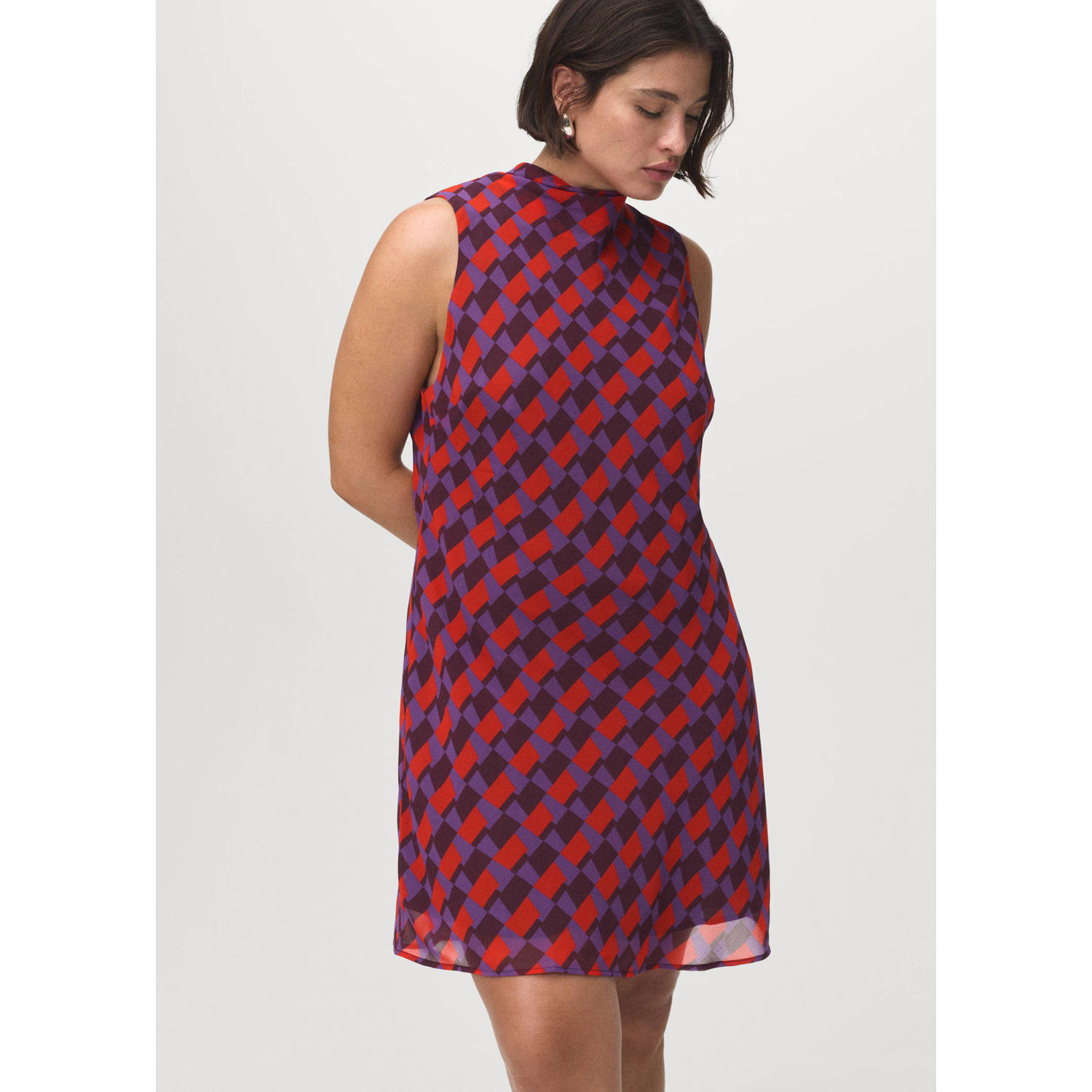Mango mini jurk paars