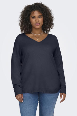 pullover gebreid donkerblauw