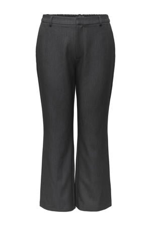 flared regular waist broek grijs