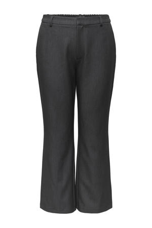 flared regular waist broek grijs