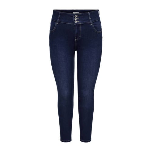 ONLY CARMAKOMA high waist skinny jeans dark blue denim afbeelding