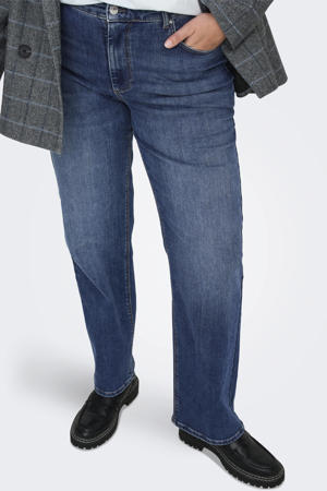 straight leg jeans medium blue denim
