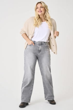 wide leg jeans grey denim