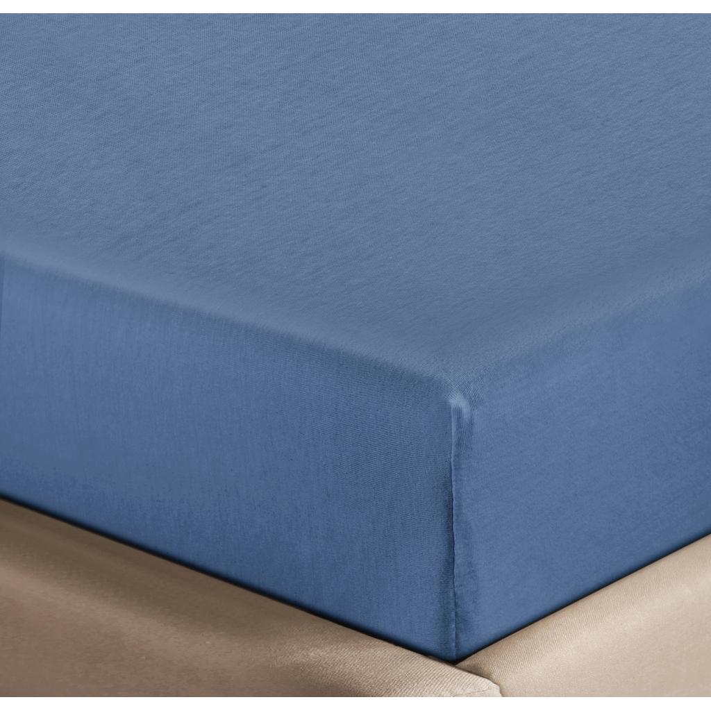 NOUS Living jersey hoeslaken - blauw