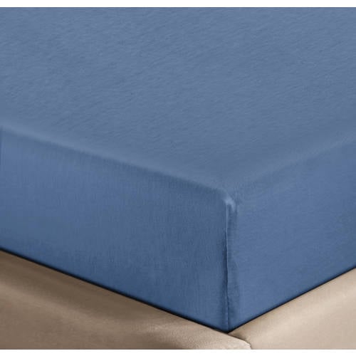 NOUS Living jersey hoeslaken - blauw afbeelding