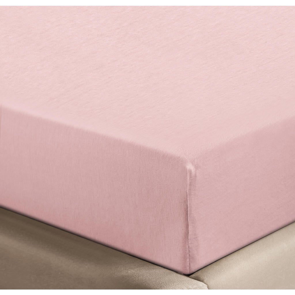NOUS Living jersey hoeslaken - lichtroze