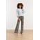 Smashed Lemon flared jeans grey denim