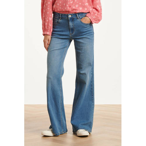 Smashed Lemon flared jeans medium blue denim afbeelding