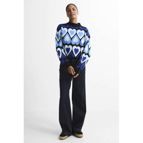 Smashed Lemon top met hartjes blauw afbeelding