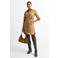 Smashed Lemon suede midi jurk bruin