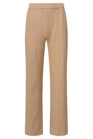 straight high waist casual broek camel
