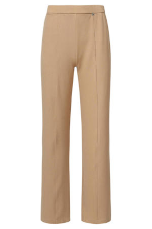 straight high waist casual broek camel