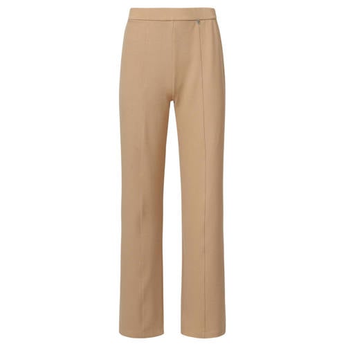 Smashed Lemon straight high waist casual broek camel afbeelding