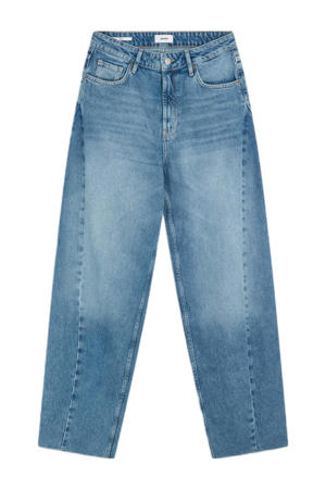 high waist barrel jeans blauw