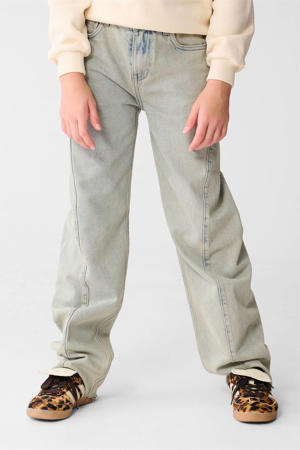 barrel high waist barrel jeans washed light blue denim