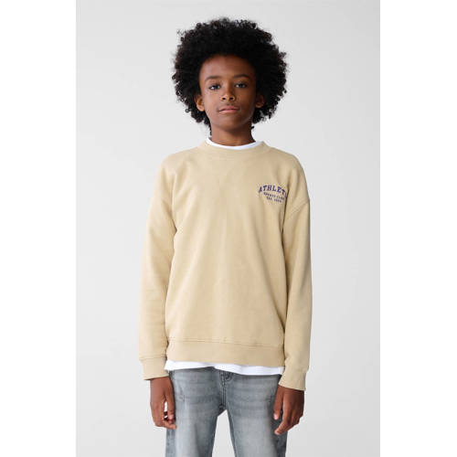 Shoeby sweater met backprint beige afbeelding