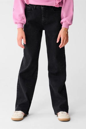 straight leg jeans black denim