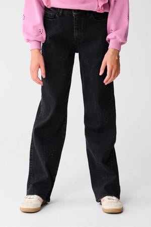 straight leg jeans black denim
