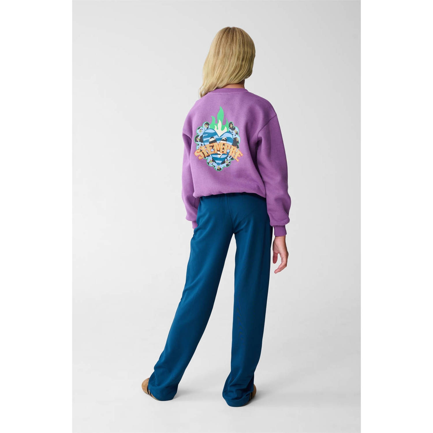 Shoeby wide leg casual broek blauw