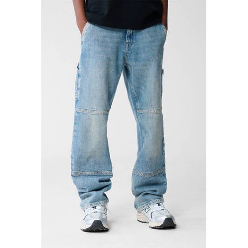Shoeby waist straight leg jeans light blue denim afbeelding