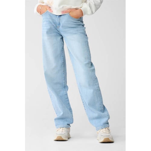 Shoeby barrel high waist barrel jeans light blue denim afbeelding