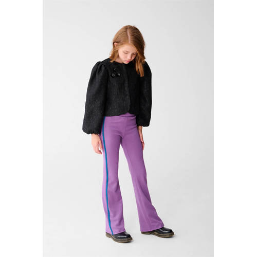 Shoeby wide leg casual broek paars afbeelding