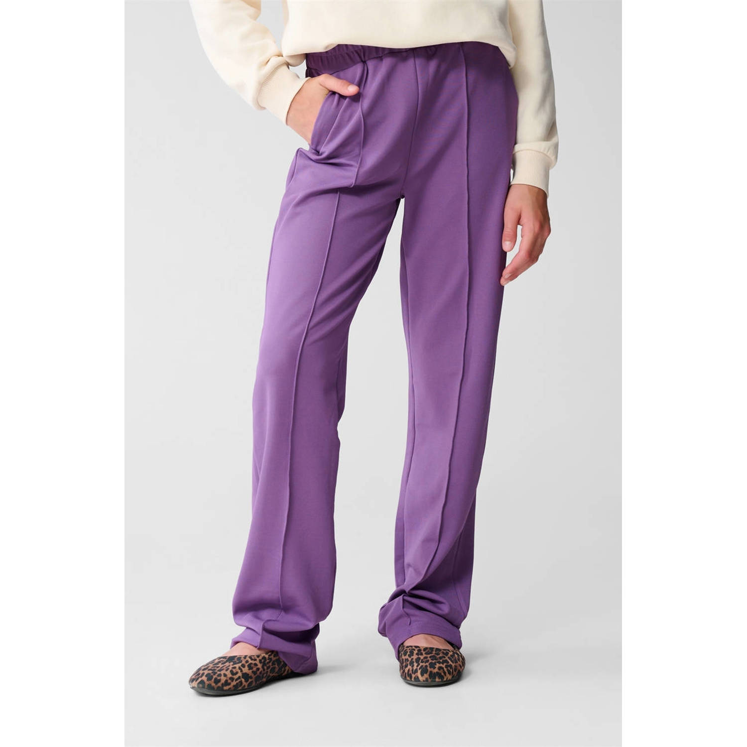 Shoeby wide leg casual broek paars