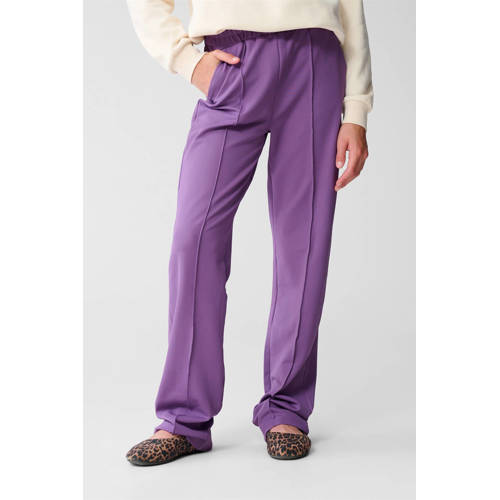 Shoeby wide leg casual broek paars afbeelding