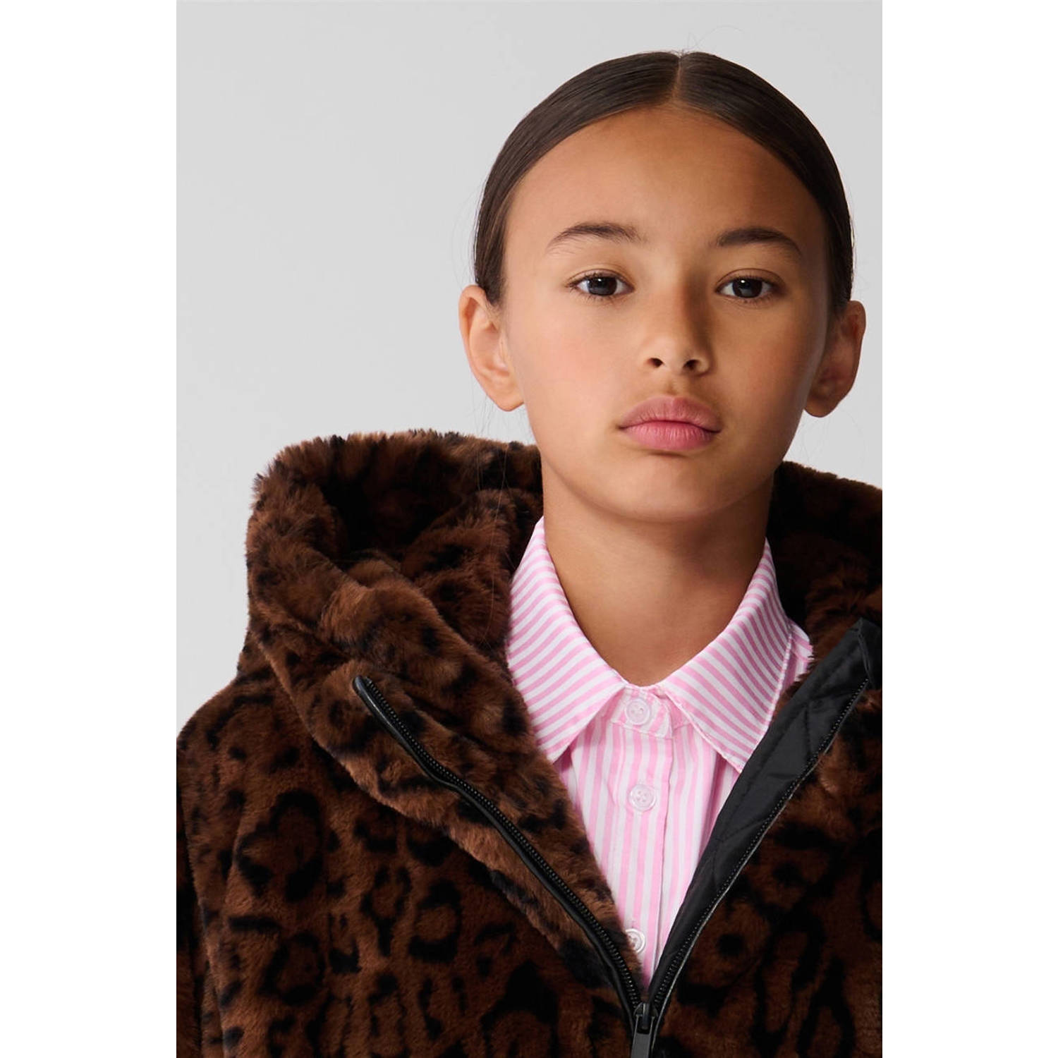 Shoeby imitatiebonten faux fur jas bruin