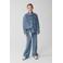 Shoeby denim blouse met hartjes medium blue denim